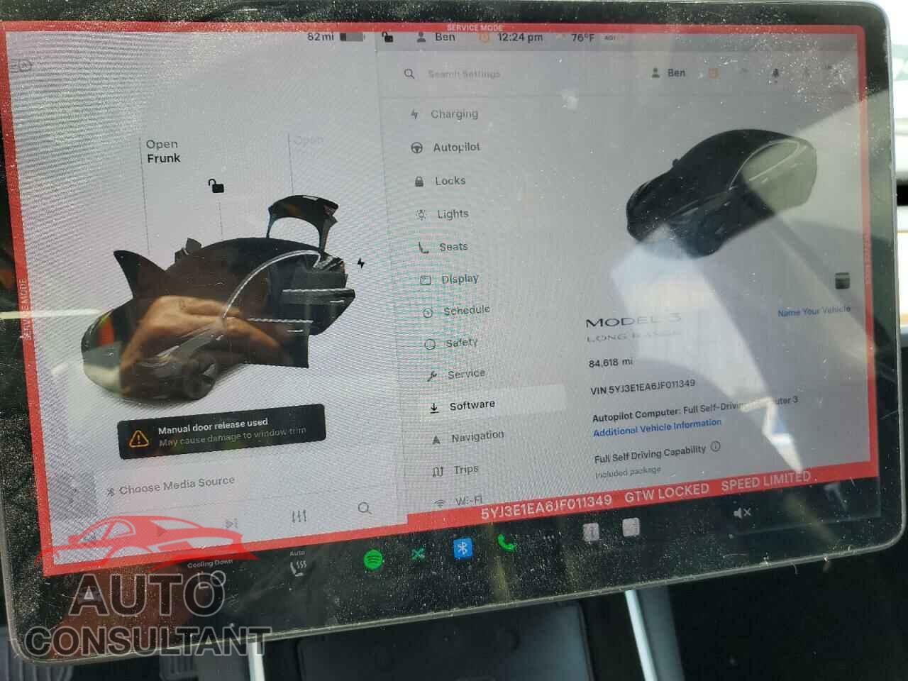 TESLA MODEL 3 2018 - 5YJ3E1EA6JF011349