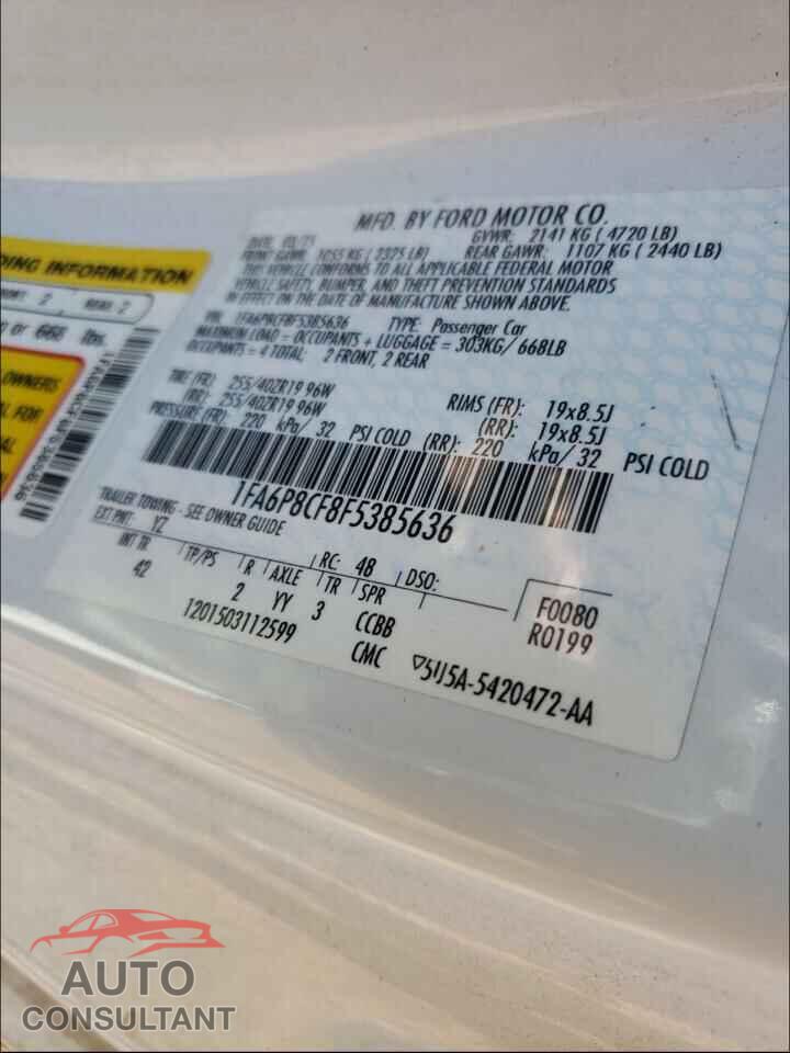 FORD MUSTANG 2015 - 1FA6P8CF8F5385636