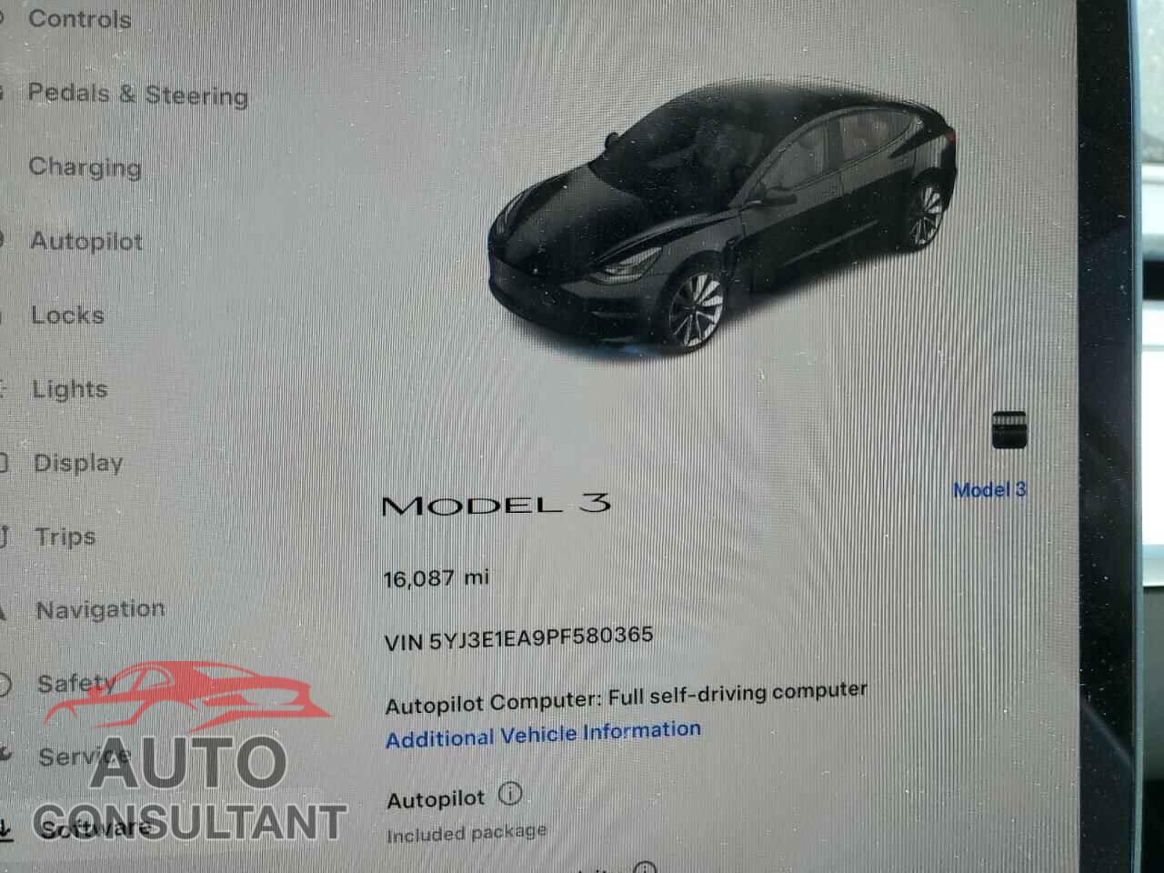 TESLA MODEL 3 2023 - 5YJ3E1EA9PF580365