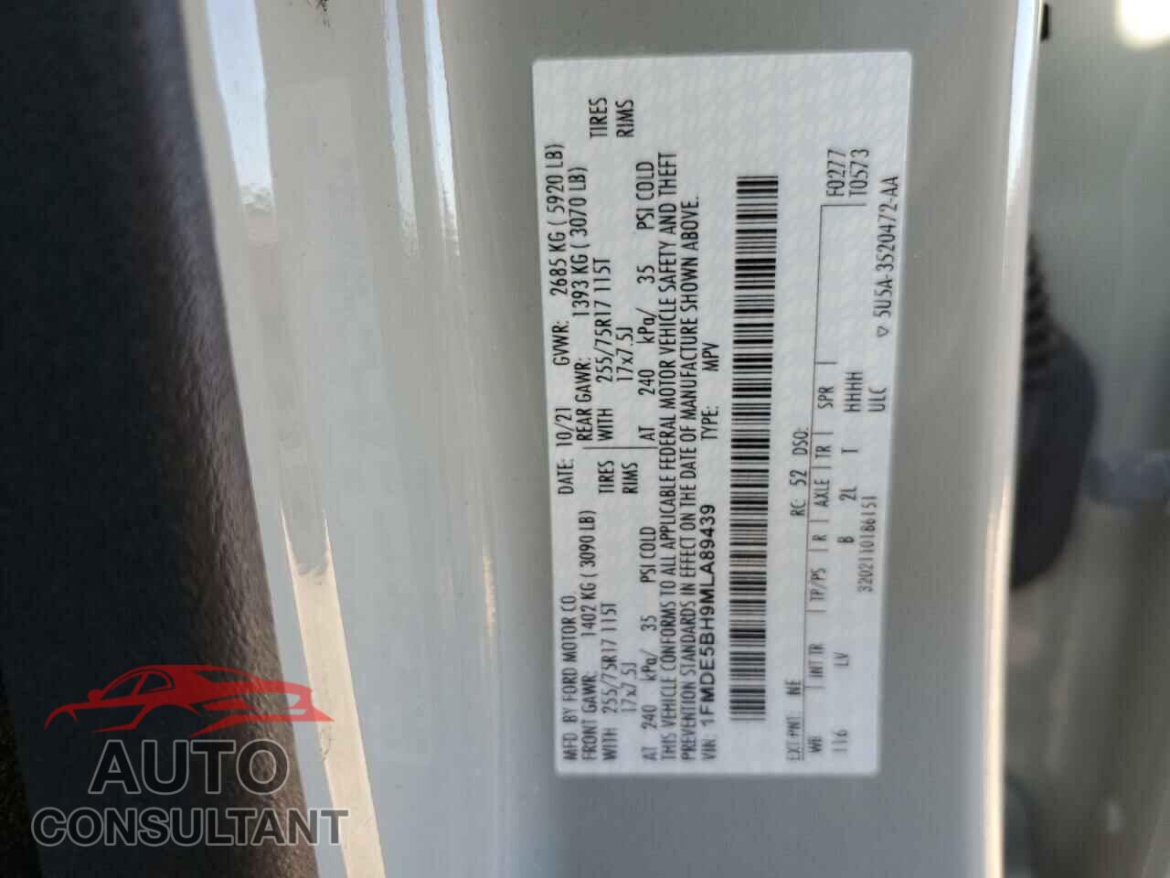 FORD BRONCO 2021 - 1FMDE5BH9MLA89439