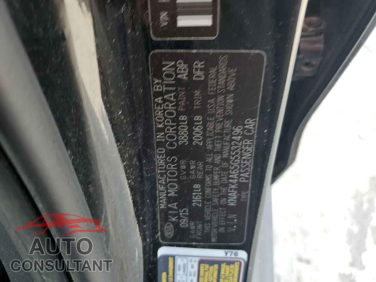 KIA FORTE 2016 - KNAFK4A65G5532496