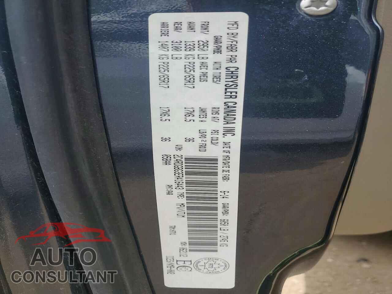 DODGE CARAVAN 2014 - 2C4RDGBG3ER416443