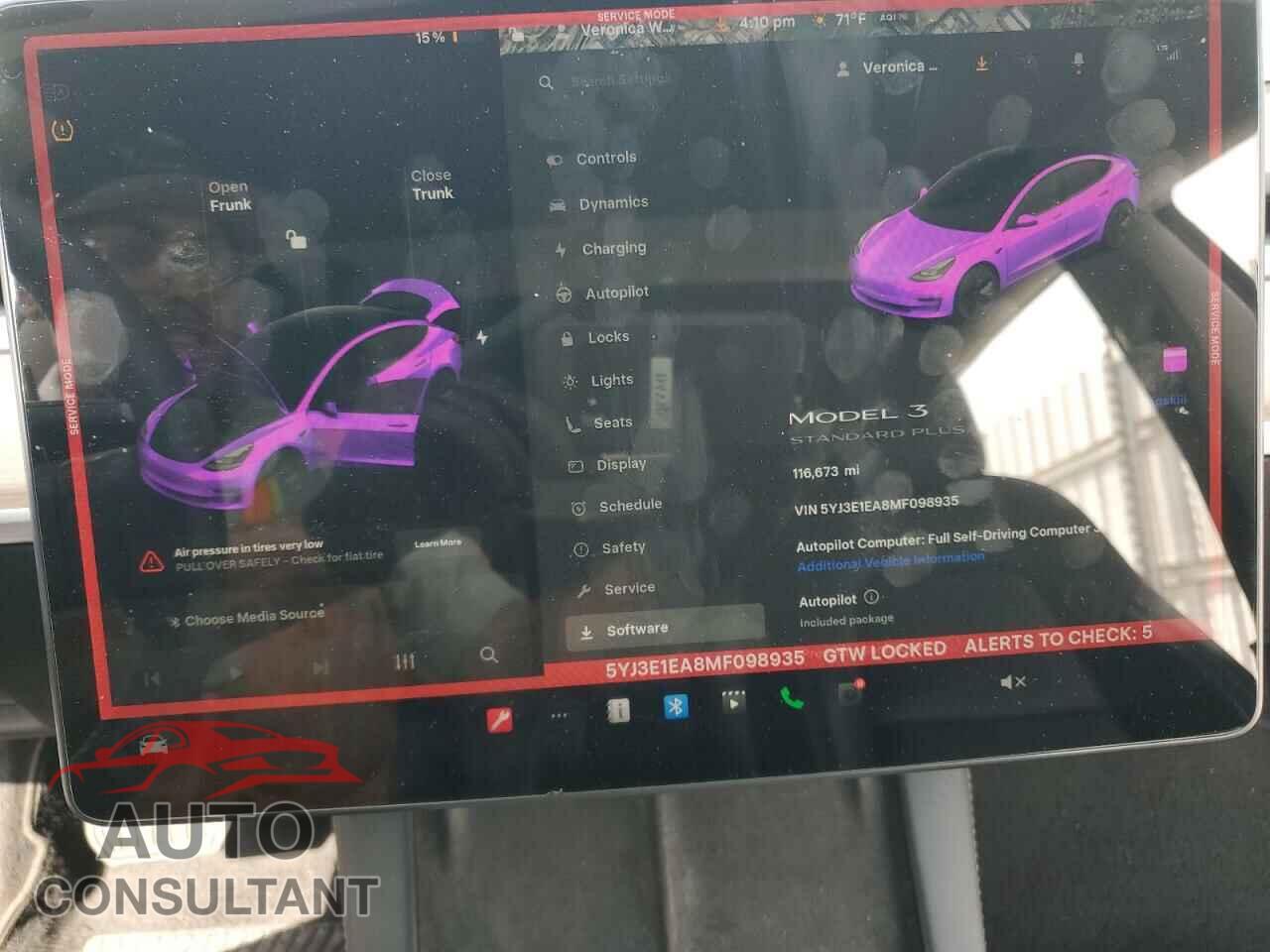 TESLA MODEL 3 2021 - 5YJ3E1EA8MF098935