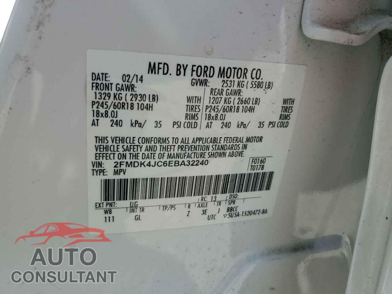 FORD EDGE 2014 - 2FMDK4JC6EBA32240