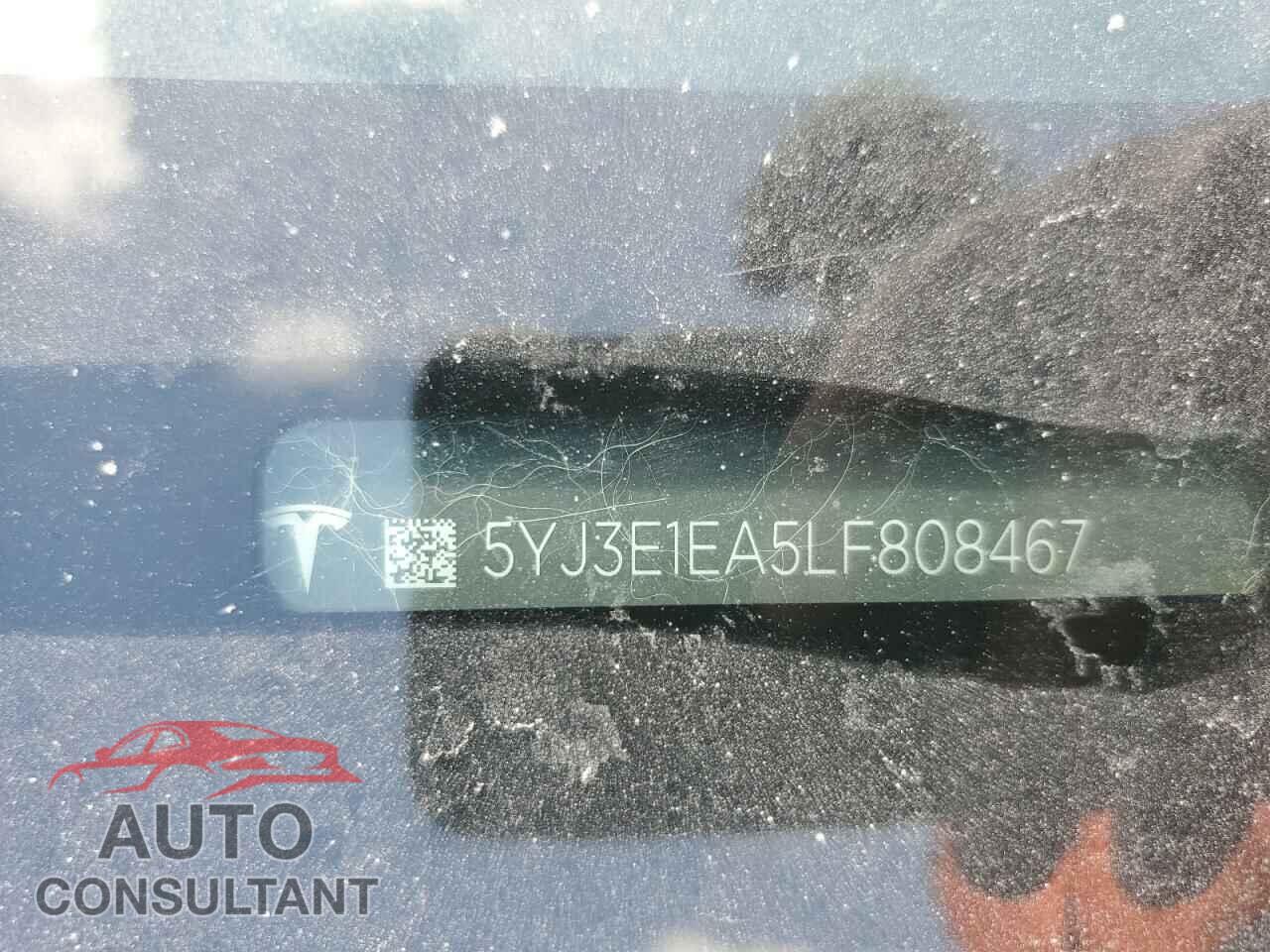 TESLA MODEL 3 2020 - 5YJ3E1EA5LF808467