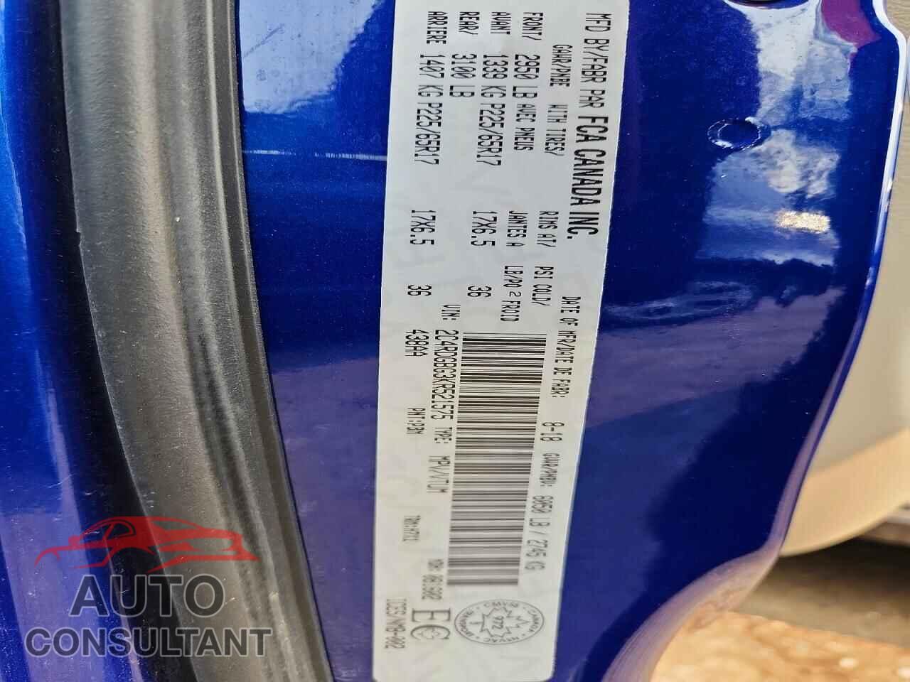 DODGE CARAVAN 2019 - 2C4RDGBG3KR521575