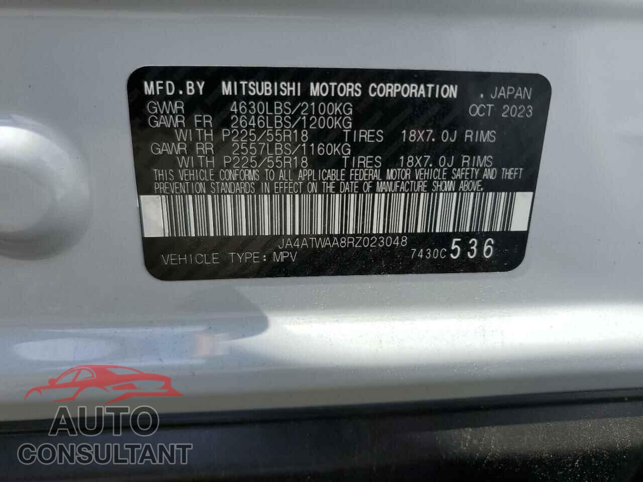 MITSUBISHI ECLIPSE 2024 - JA4ATWAA8RZ023048