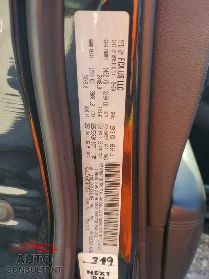 DODGE DURANGO 2020 - 1C4RDJDG3LC261456