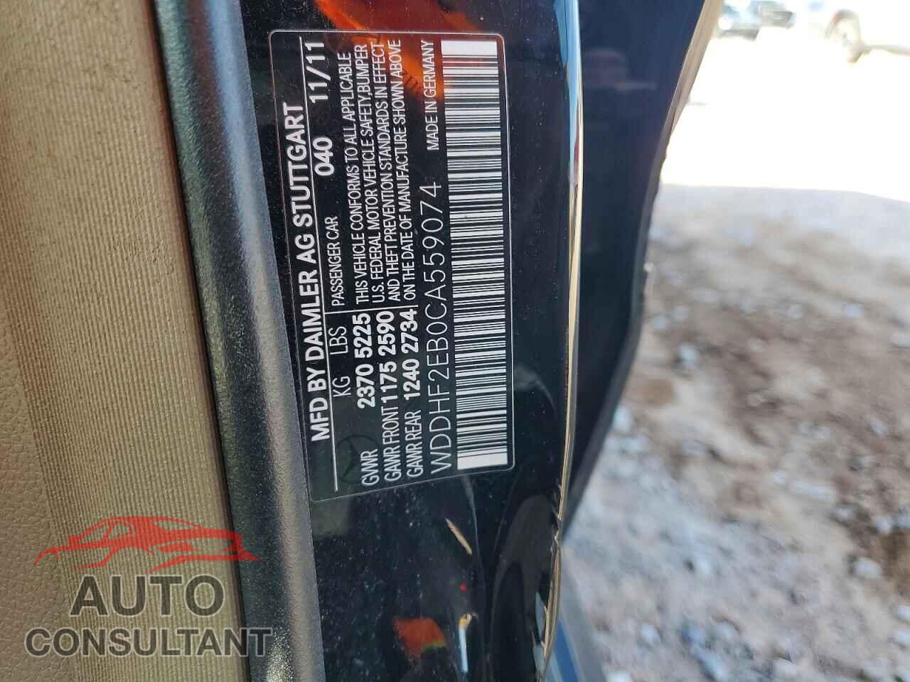MERCEDES-BENZ E-CLASS 2012 - WDDHF2EB0CA559074