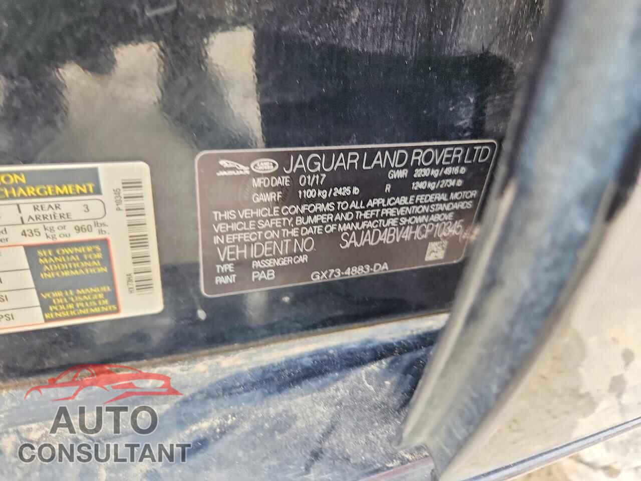 JAGUAR XE 2017 - SAJAD4BV4HCP10345