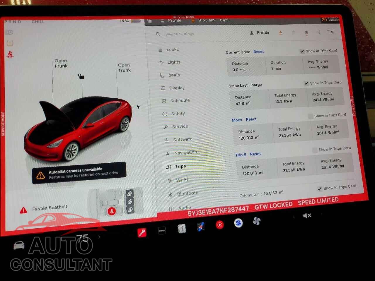 TESLA MODEL 3 2022 - 5YJ3E1EA7NF287447