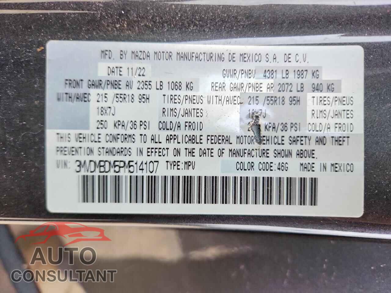 MAZDA CX30 2023 - 3MVDMBDM5PM514107