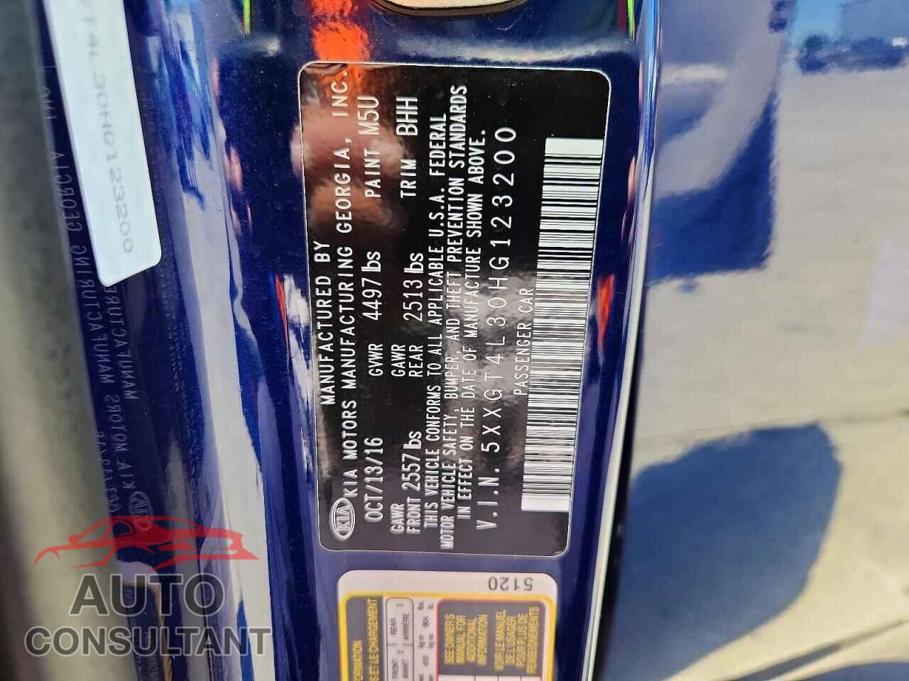 KIA OPTIMA 2017 - 5XXGT4L30HG123200
