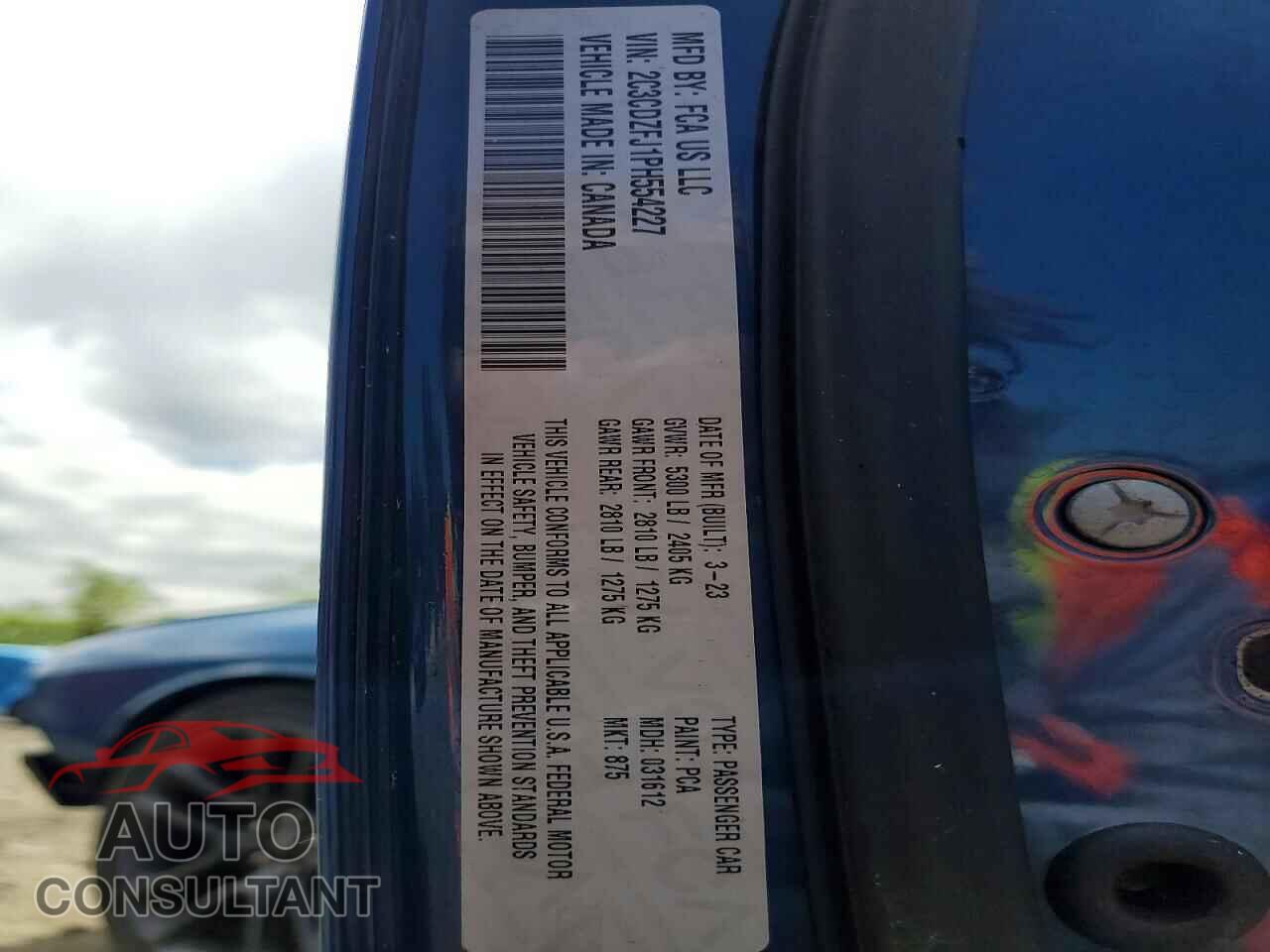 DODGE CHALLENGER 2023 - 2C3CDZFJ1PH554227