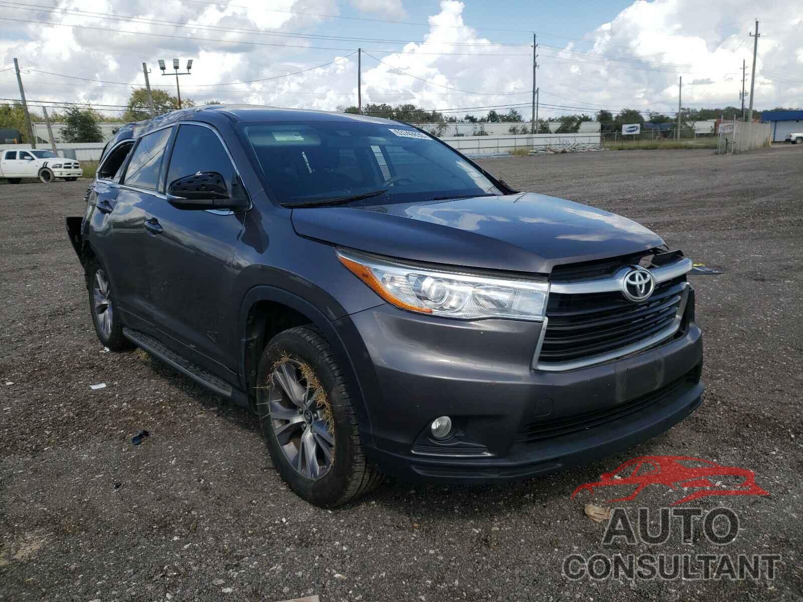 TOYOTA HIGHLANDER 2016 - 5TDZKRFH6GS154237