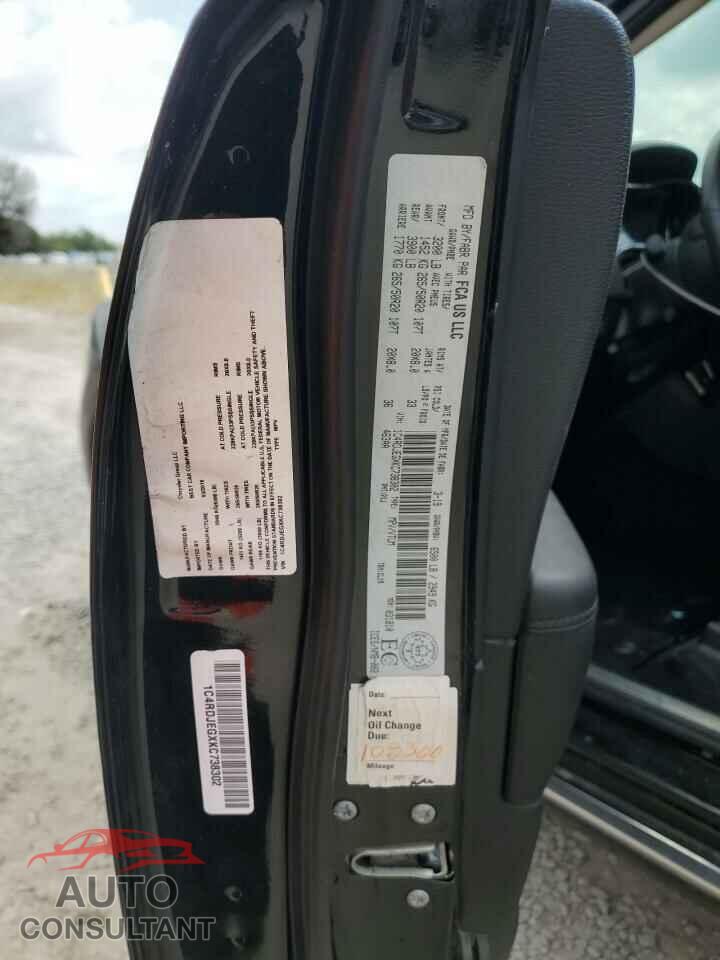 DODGE DURANGO 2019 - 1C4RDJEGXKC738302