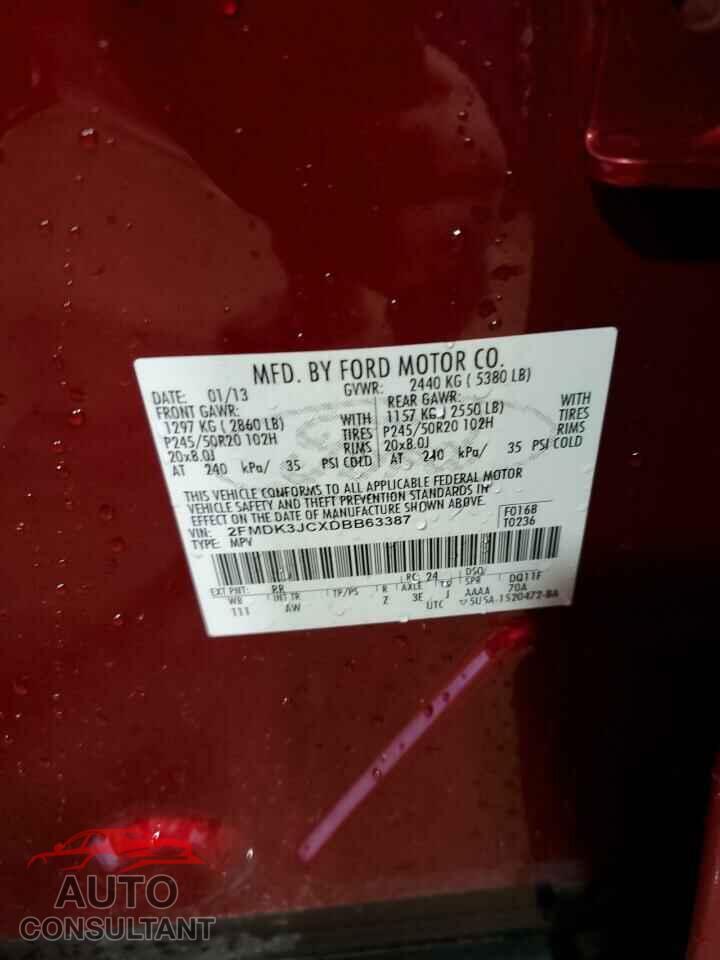 FORD EDGE 2013 - 2FMDK3JCXDBB63387