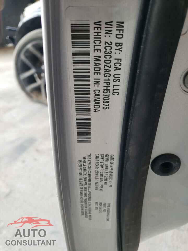DODGE CHALLENGER 2023 - 2C3CDZAG1PH570875