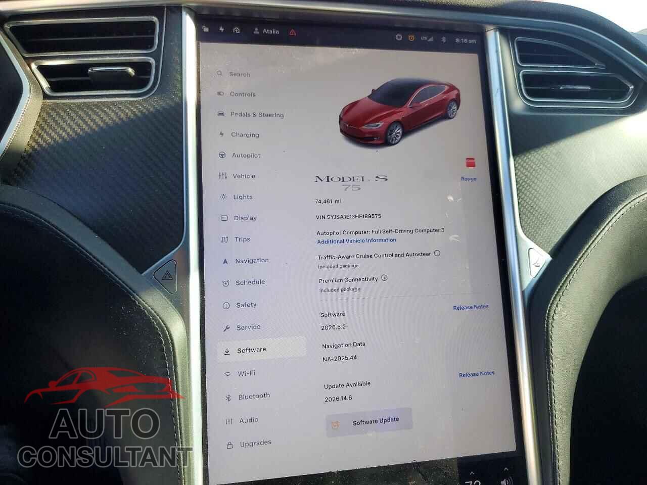 TESLA MODEL S 2017 - 5YJSA1E13HF189575