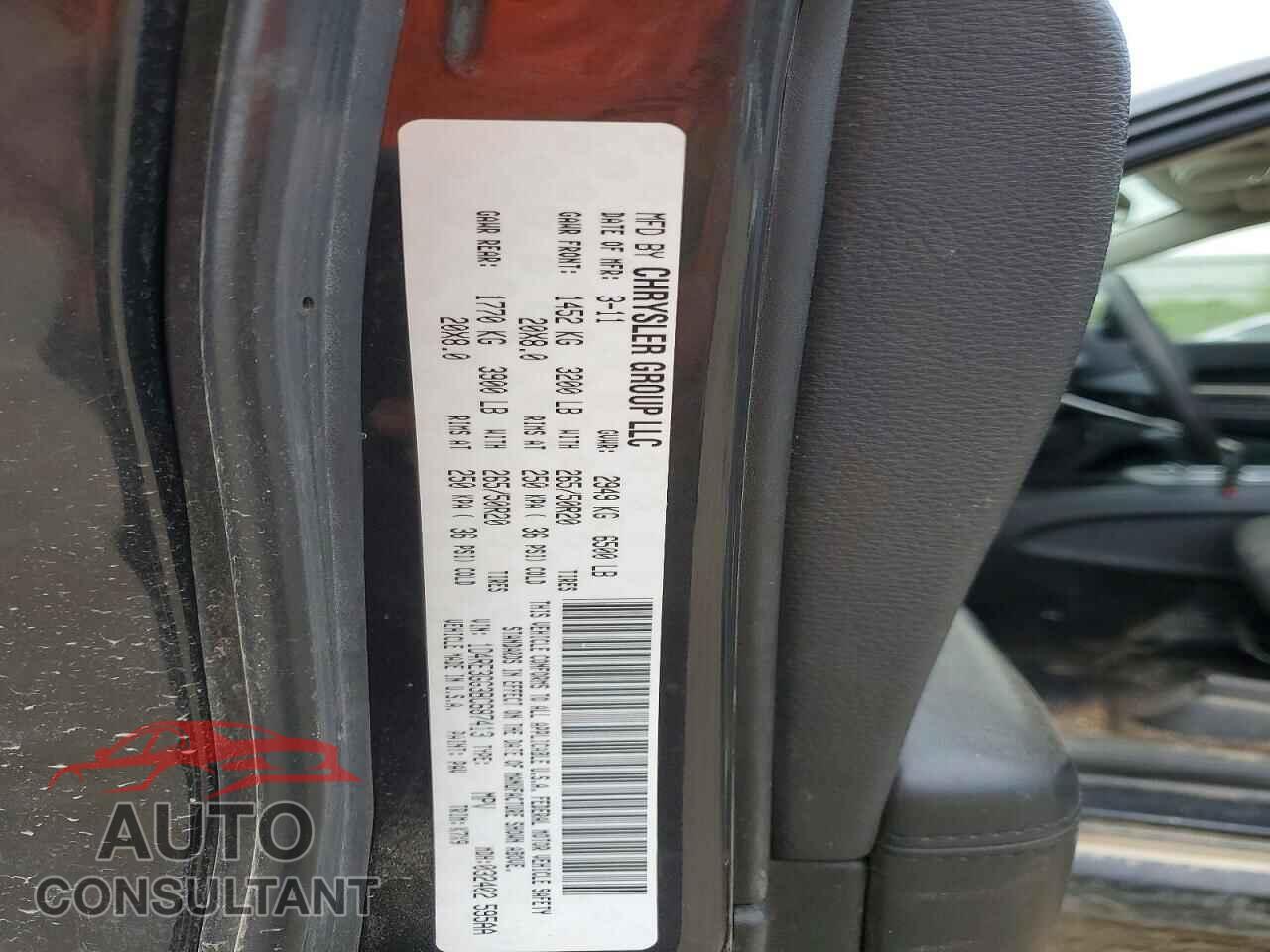 DODGE DURANGO 2011 - 1D4RE3GG3BC687413
