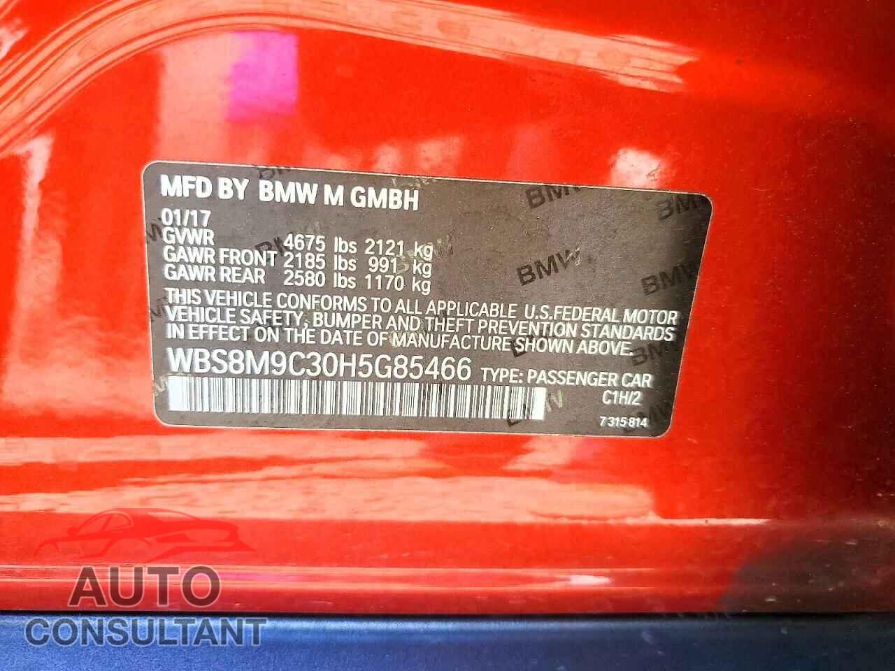 BMW M3 2017 - WBS8M9C30H5G85466