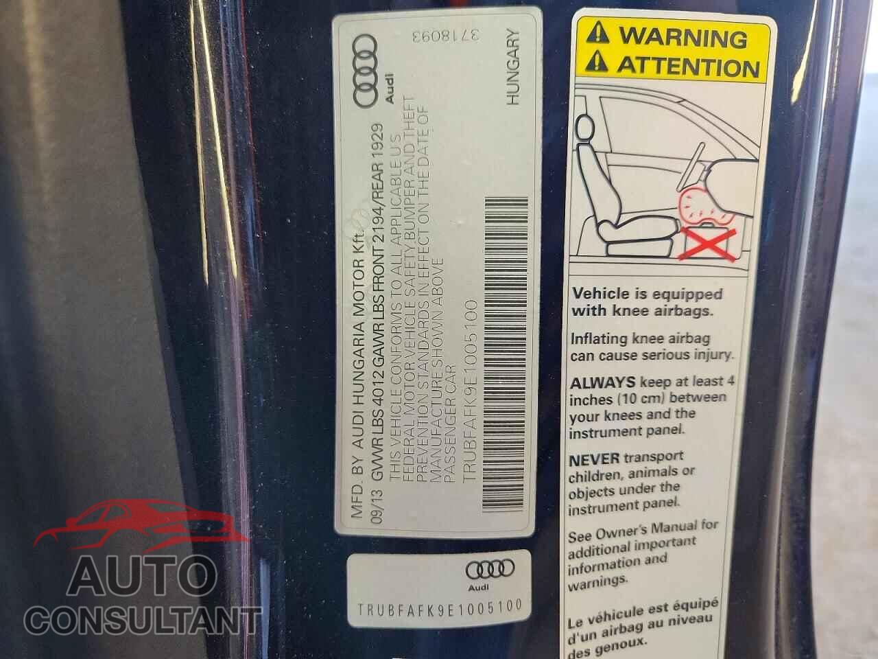 AUDI TT 2014 - TRUBFAFK9E1005100