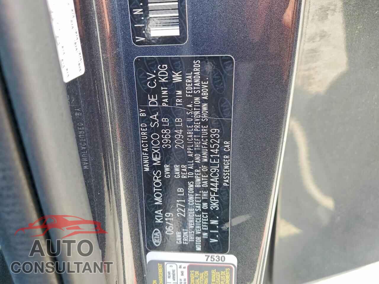 KIA FORTE 2020 - 3KPF44AC9LE145239
