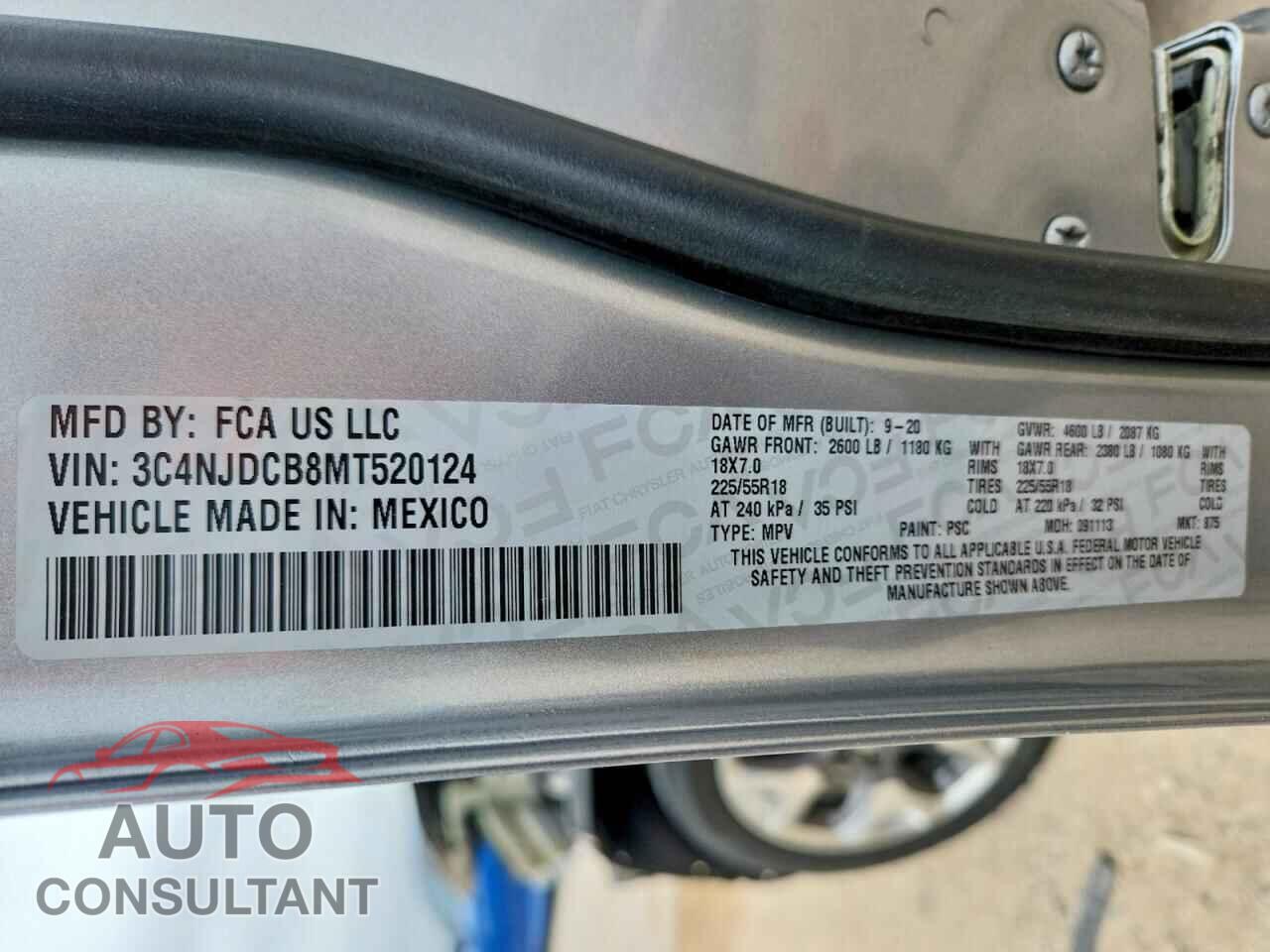 JEEP COMPASS 2021 - 3C4NJDCB8MT520124