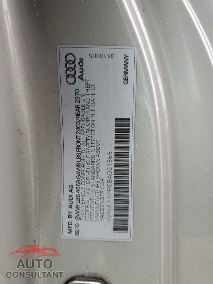 AUDI A5 2011 - WAULFAFR6BA021565