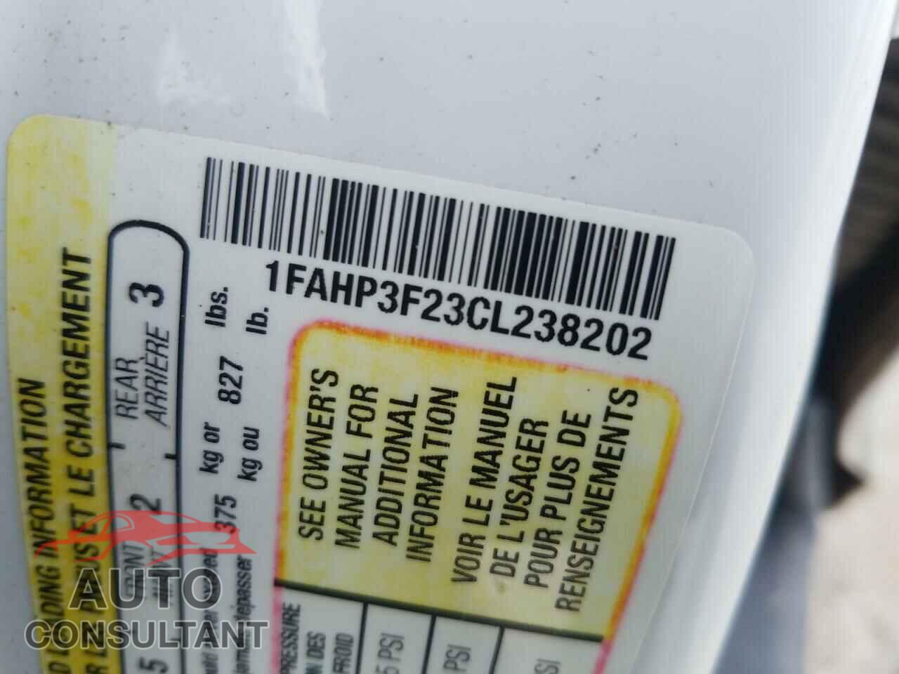 FORD FOCUS 2012 - 1FAHP3F23CL238202
