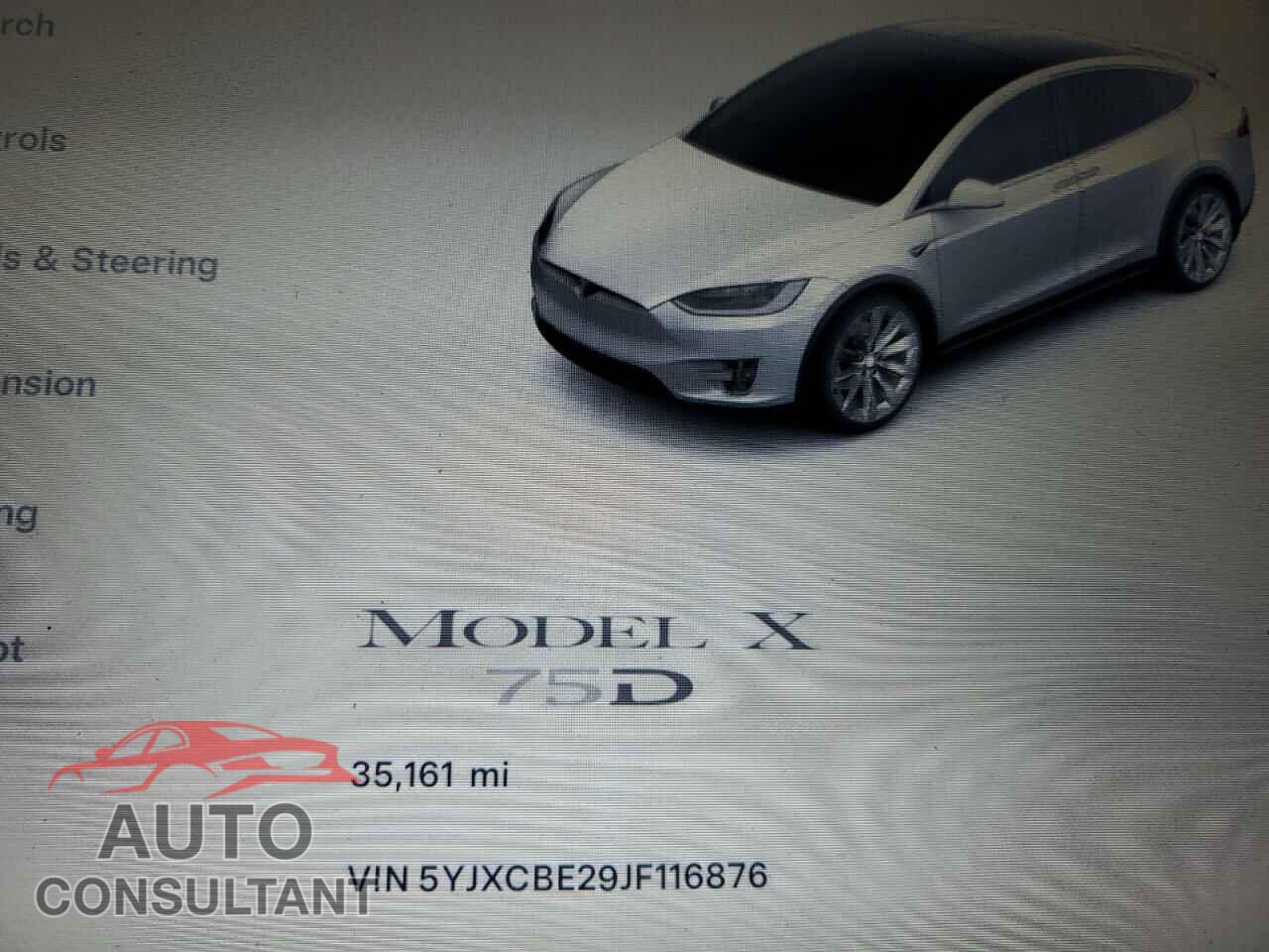 TESLA MODEL X 2018 - 5YJXCBE29JF116876