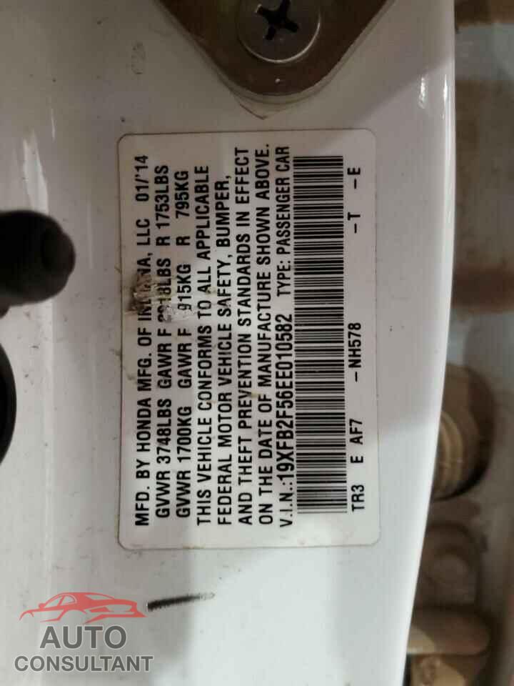 HONDA CIVIC 2014 - 19XFB2F56EE010582