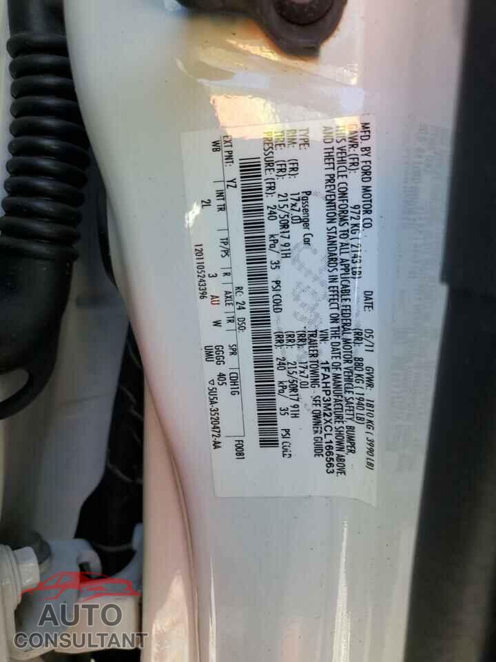 FORD FOCUS 2012 - 1FAHP3M2XCL166563