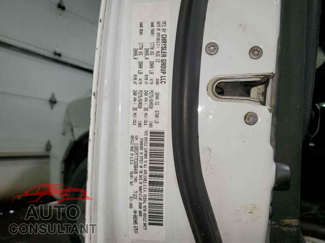 DODGE RAM 1500 2012 - 1C6RD7FT7CS336489