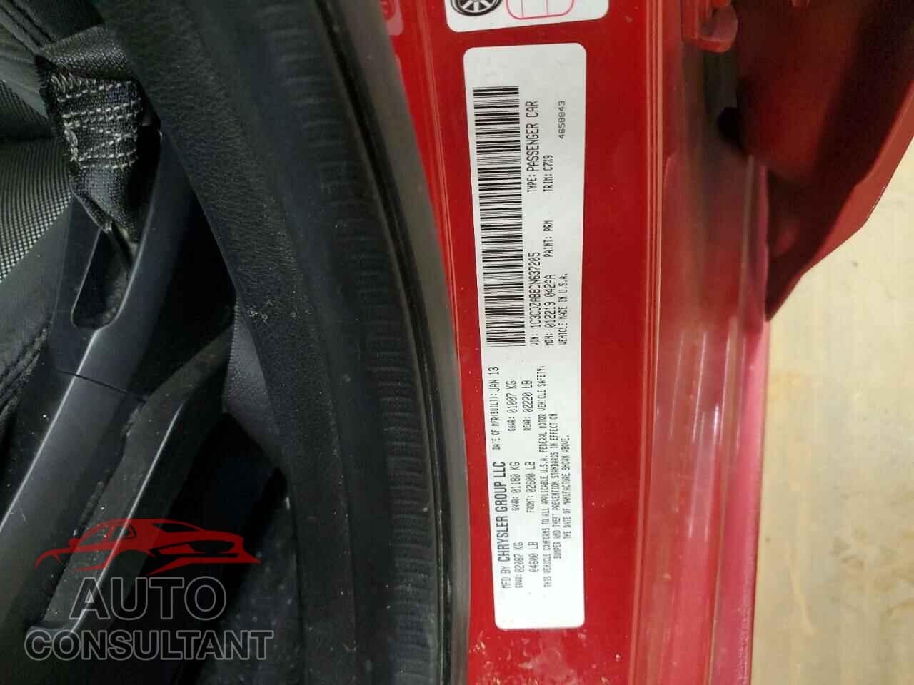 DODGE AVENGER 2013 - 1C3CDZAB8DN637205