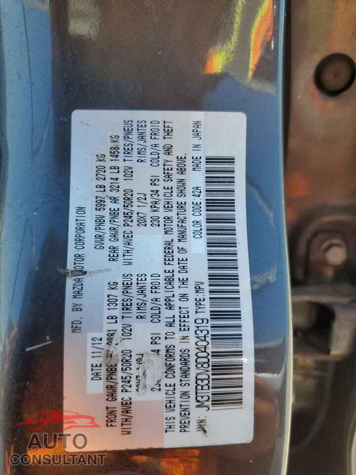 MAZDA CX-9 2013 - JM3TB3DV8D0404319
