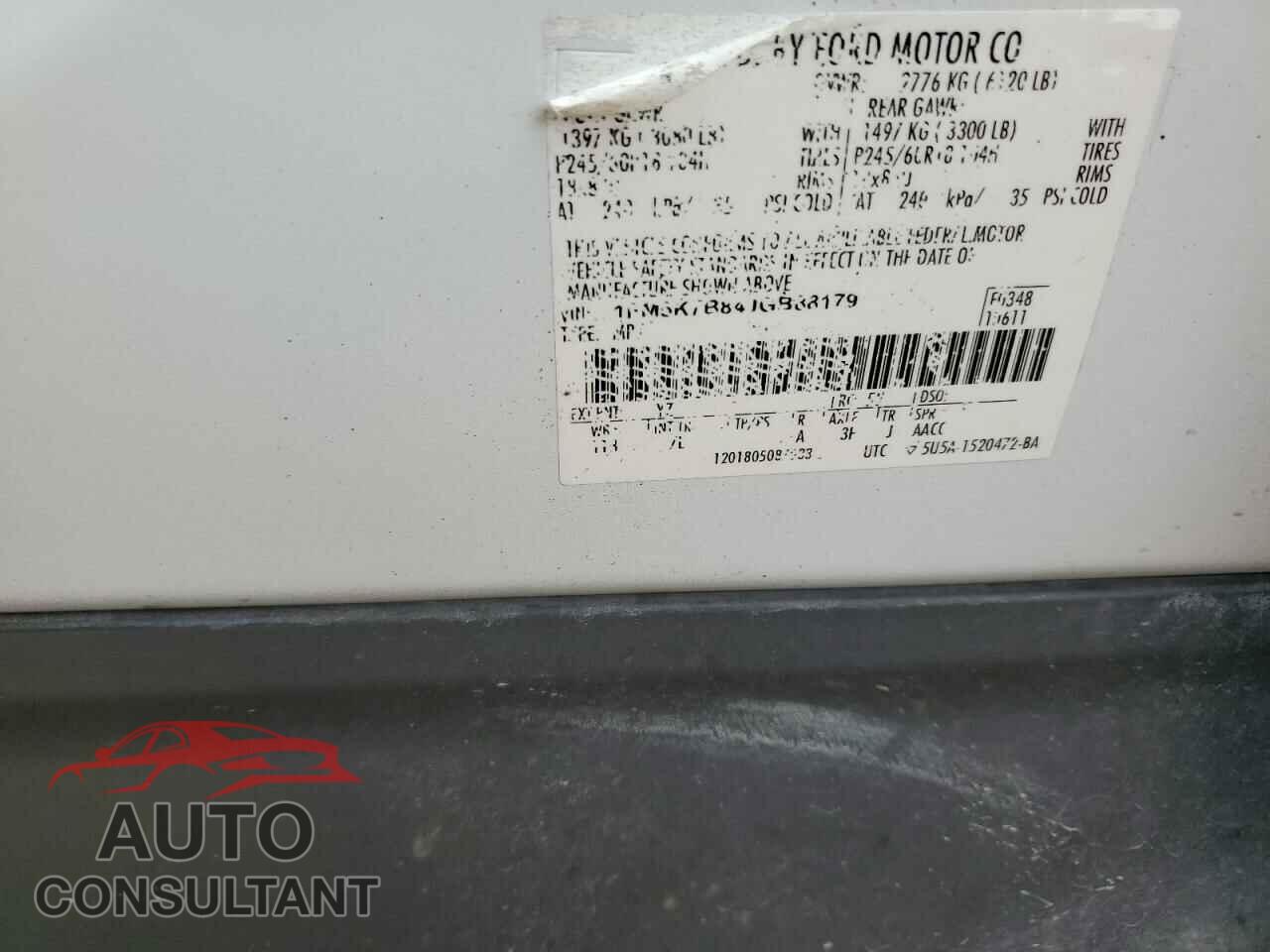 FORD EXPLORER 2018 - 1FM5K7B84JGB88179