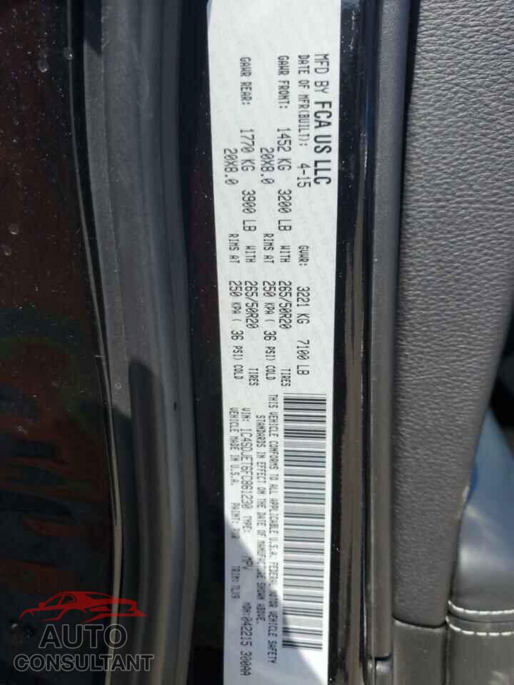 DODGE DURANGO 2015 - 1C4SDJET6FC861230