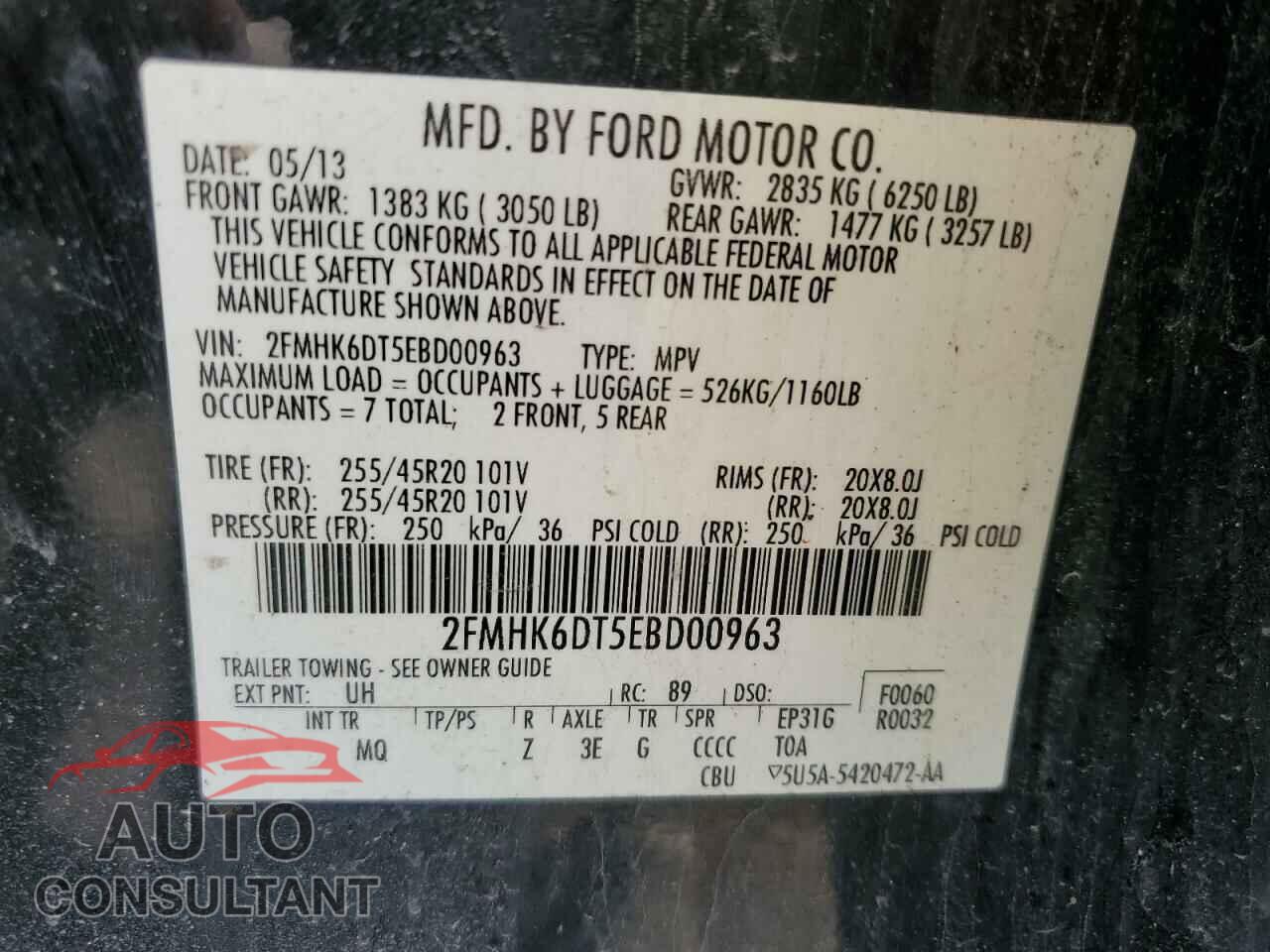 FORD FLEX 2014 - 2FMHK6DT5EBD00963
