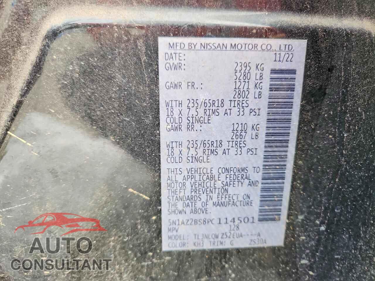NISSAN MURANO 2023 - 5N1AZ2BS8PC114501