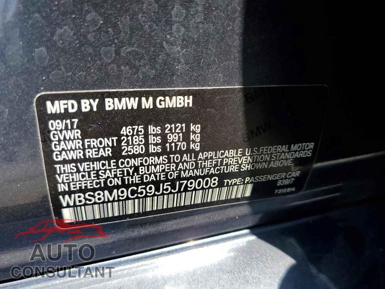 BMW M3 2018 - WBS8M9C59J5J79008