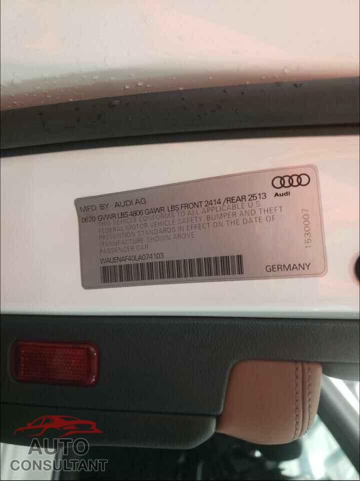 AUDI A4 2020 - WAUENAF40LA074103