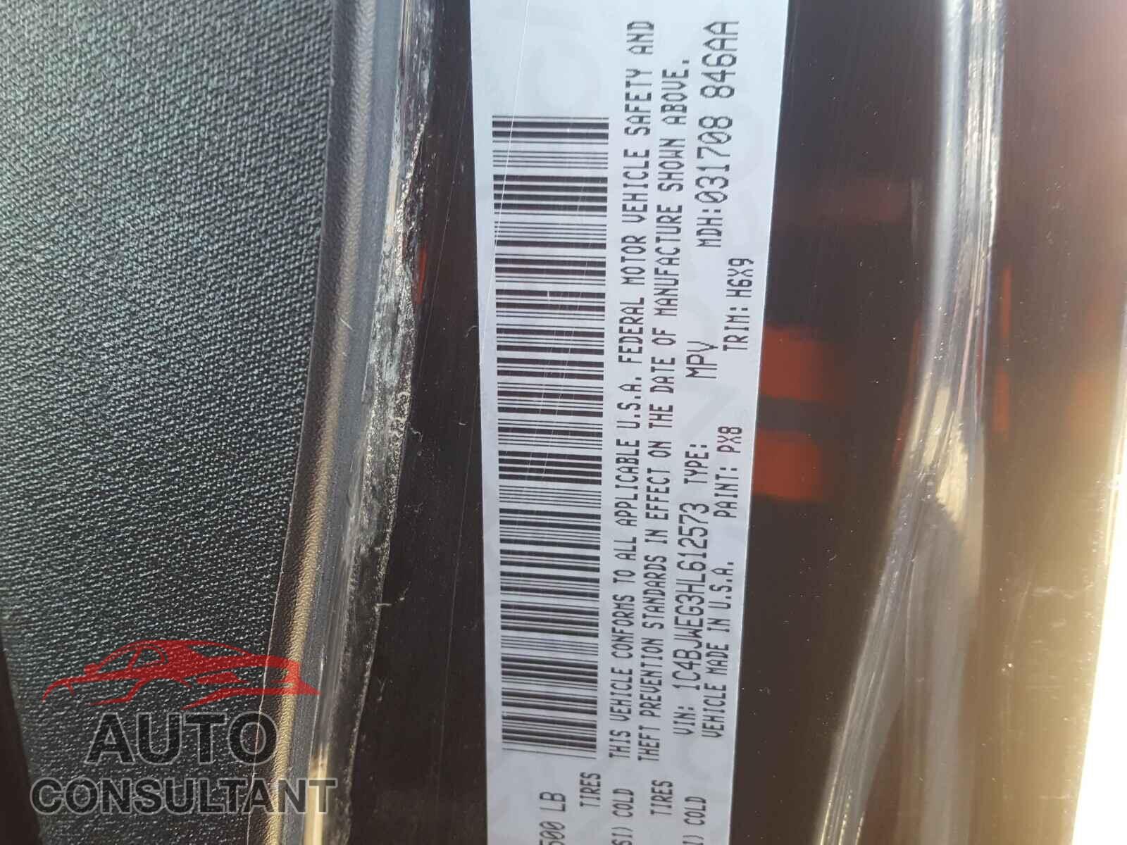JEEP WRANGLER 2017 - 1C4BJWEG3HL612573