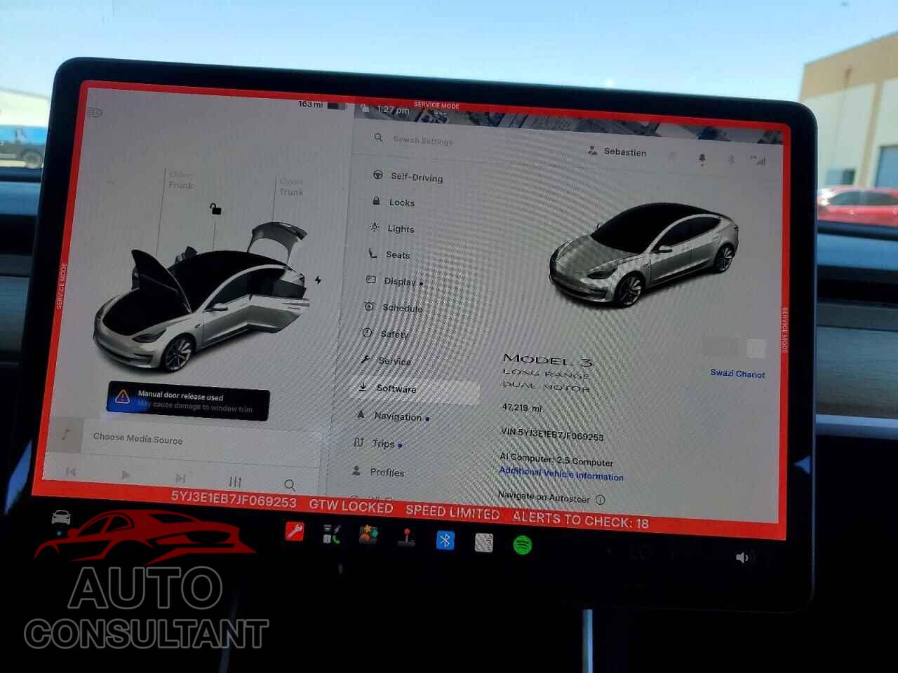 TESLA MODEL 3 2018 - 5YJ3E1EB7JF069253