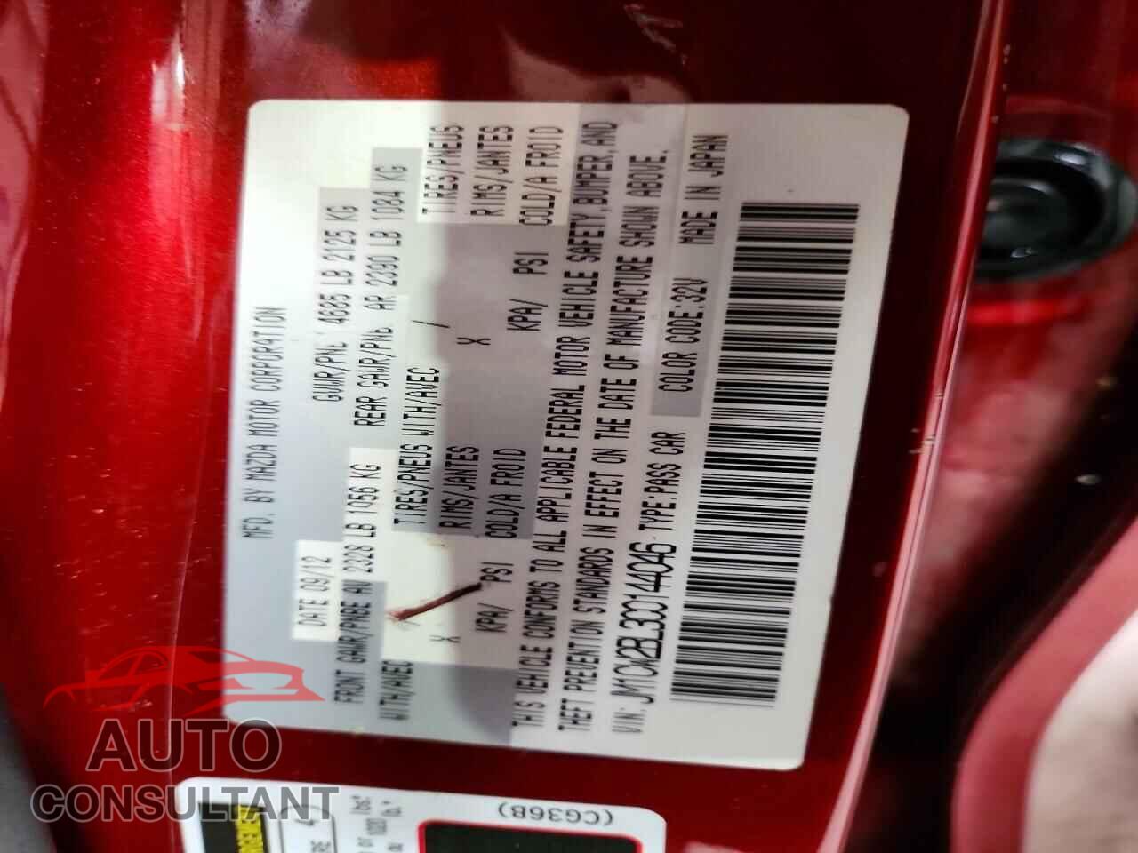 MAZDA 5 2012 - JM1CW2BL3C0144046