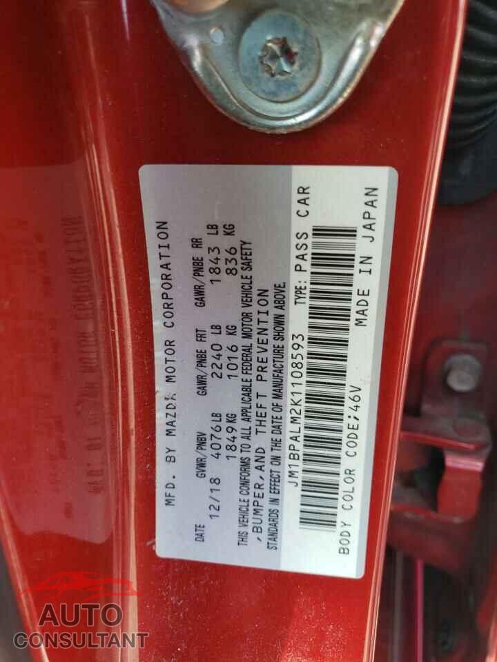 MAZDA 3 2019 - JM1BPALM2K1108593