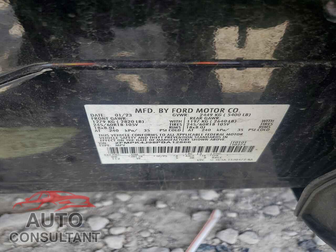 FORD EDGE 2023 - 2FMPK4J98PBA12866