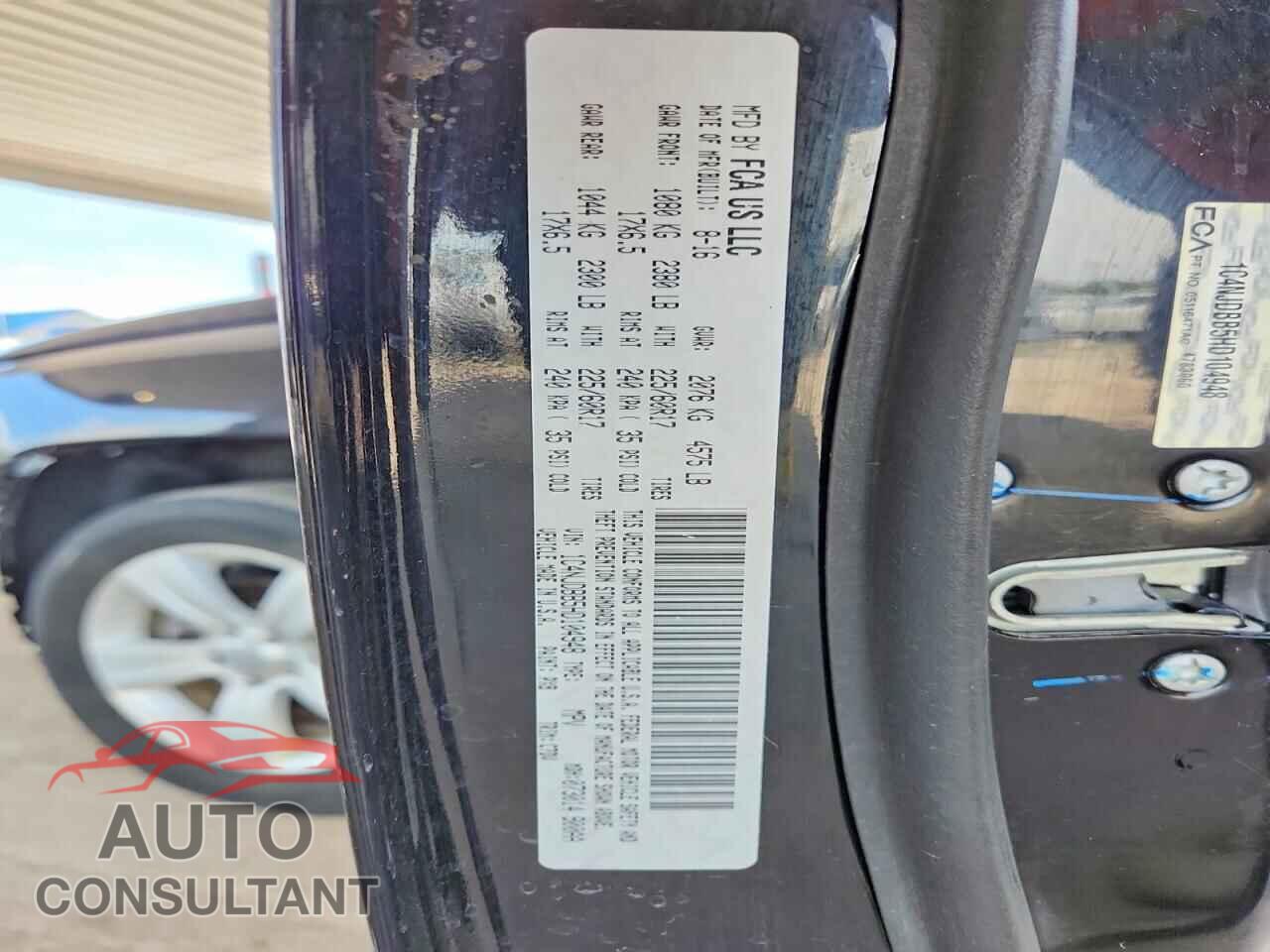 JEEP COMPASS 2017 - 1C4NJDBB5HD104948