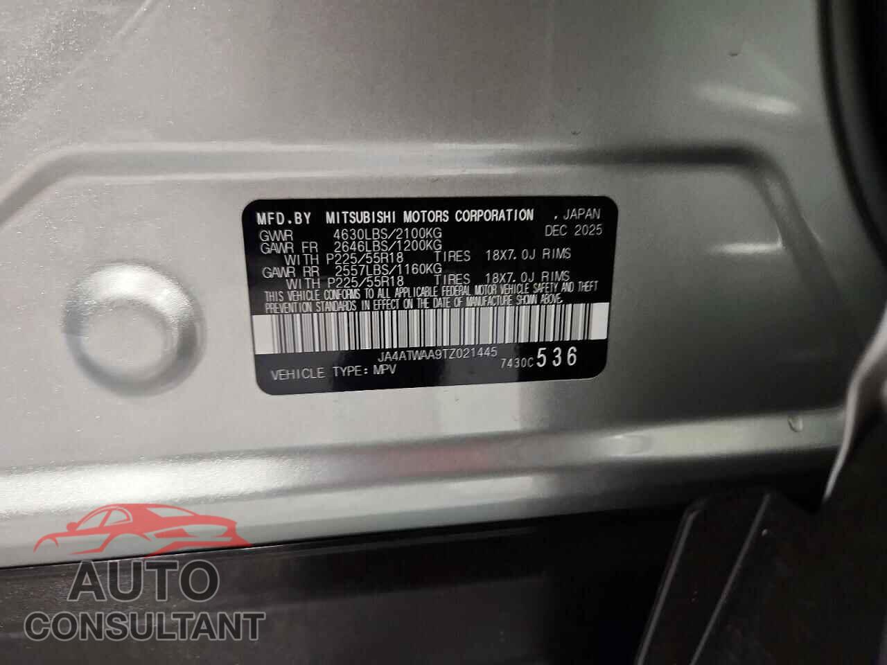 MITSUBISHI ECLIPSE 2026 - JA4ATWAA9TZ021445