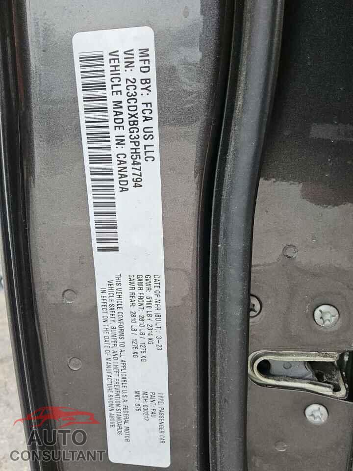 DODGE CHARGER 2023 - 2C3CDXBG3PH547794